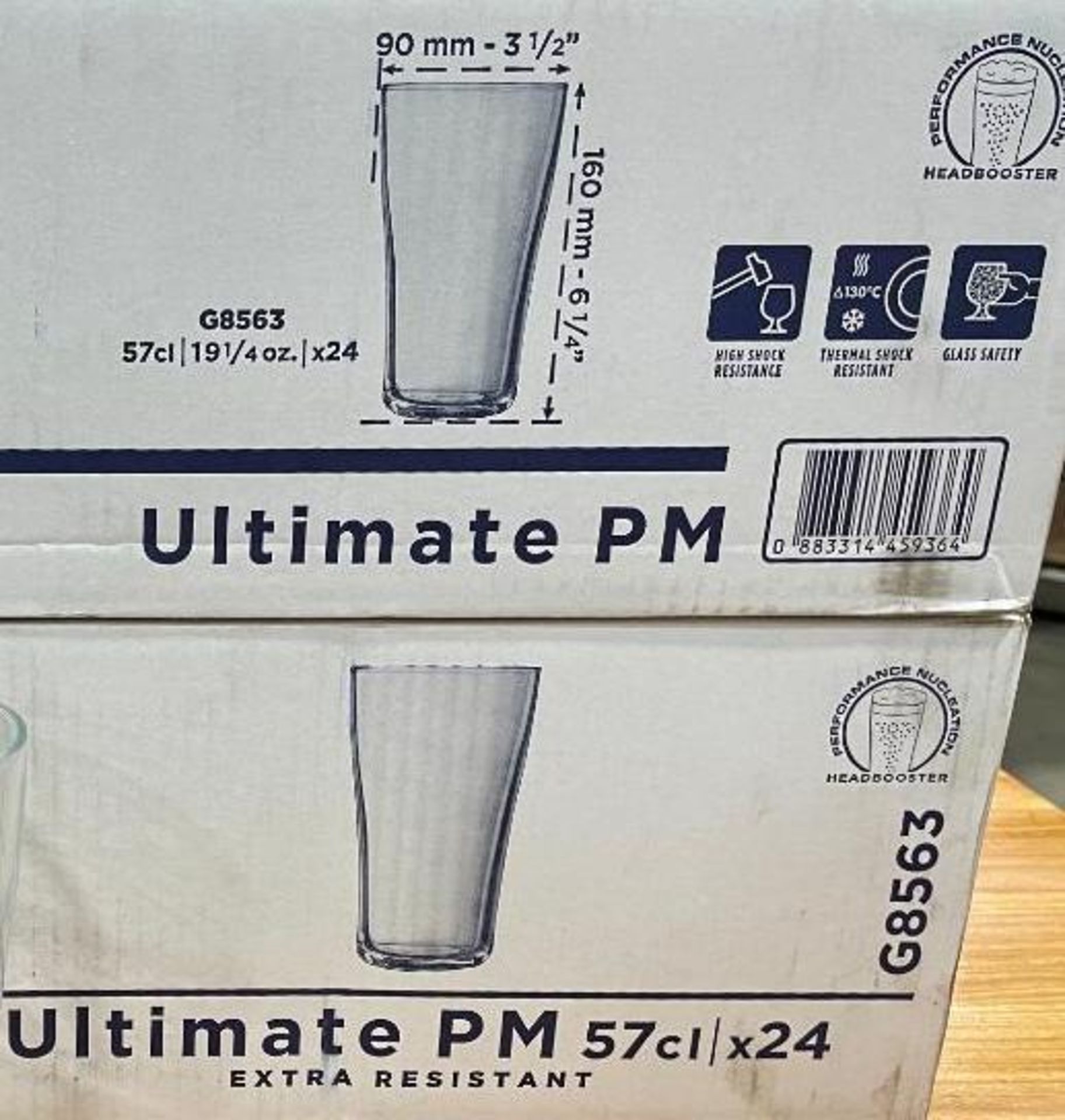 2 CASES OF ULTIMATE 20OZ PINT GLASSES, 24 PER CASE, ARCOROC G8563 - NEW - Image 5 of 7