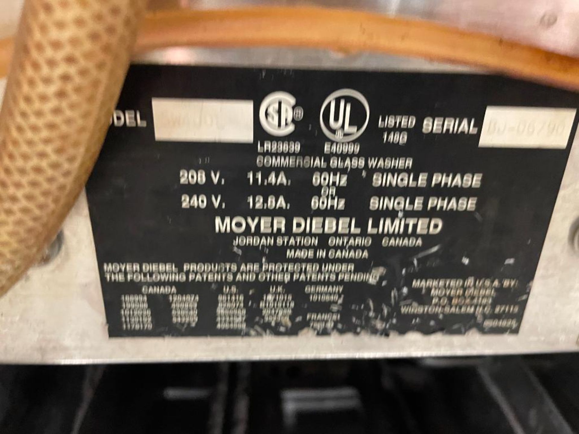MOYER DIEBEL SW400 PASS THROUGH DISHWASHER - Image 5 of 12