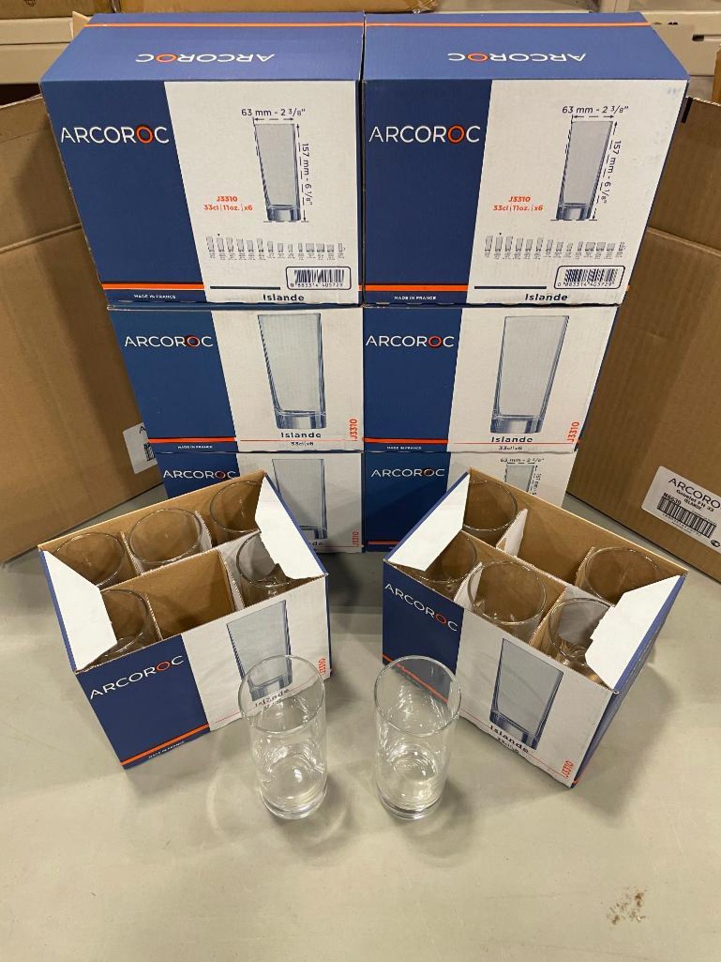 2 CASES OF ISLANDE 11OZ HIBALL GLASSES, 24 PER CASE, ARCOROC N6639 - NEW - Bild 3 aus 7