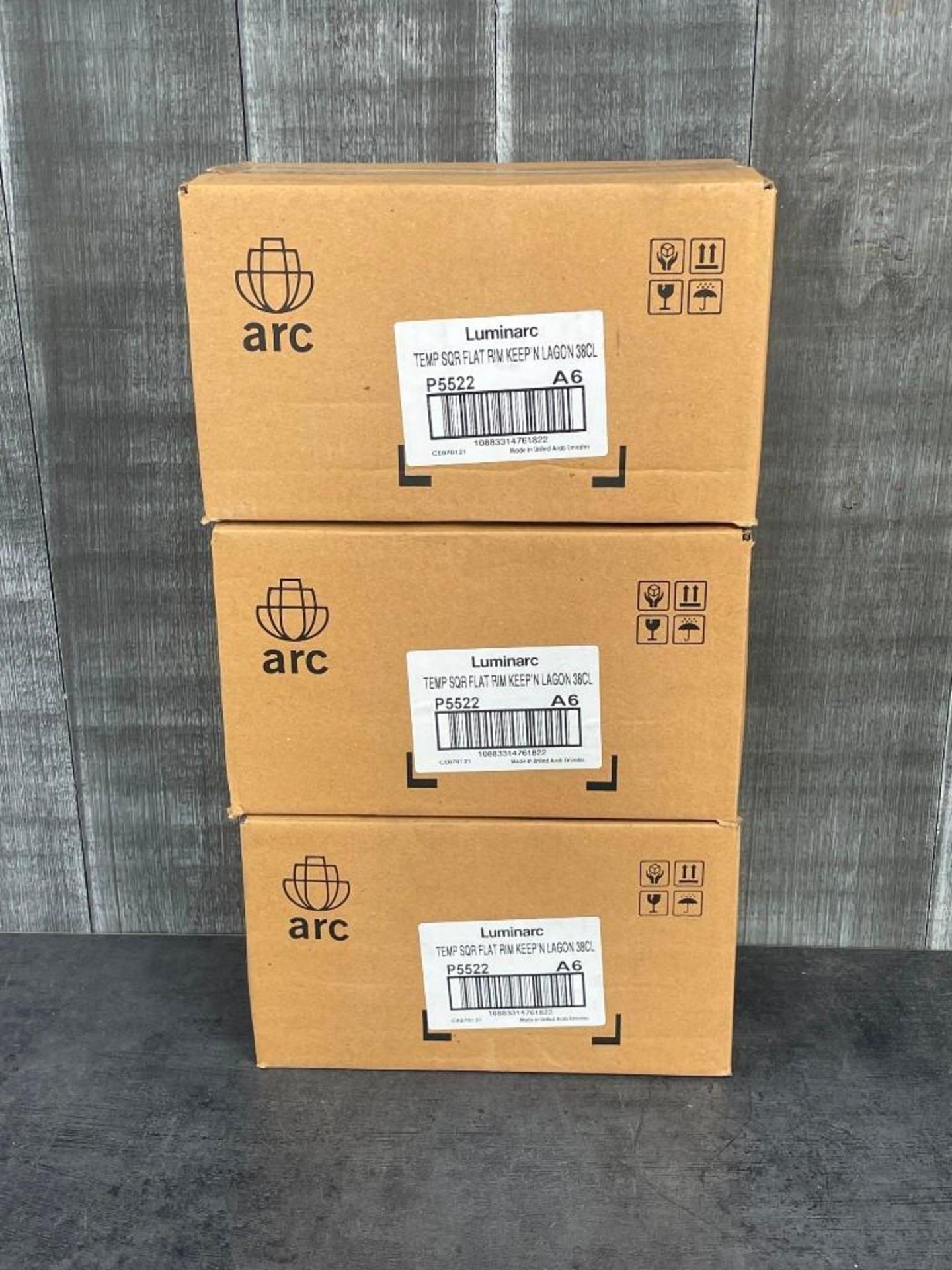 380ML GLASS SQUARE KEEP N BOXES, ARCOROC P5522 - LOT OF 24 (4 CASES) - Image 6 of 7