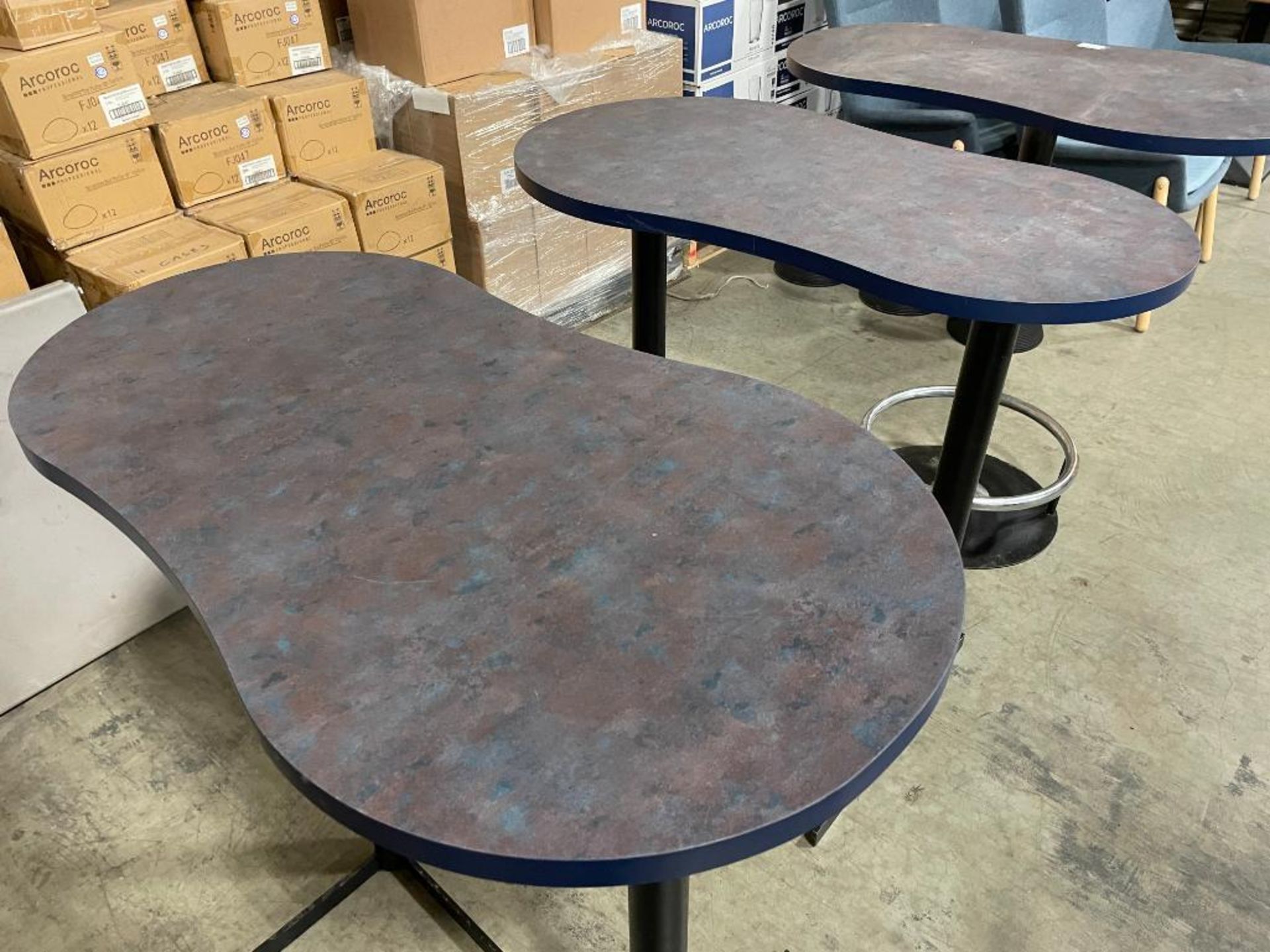 (3) BLUE 41" X 23" BAR HEIGHT TABLES - Image 3 of 10