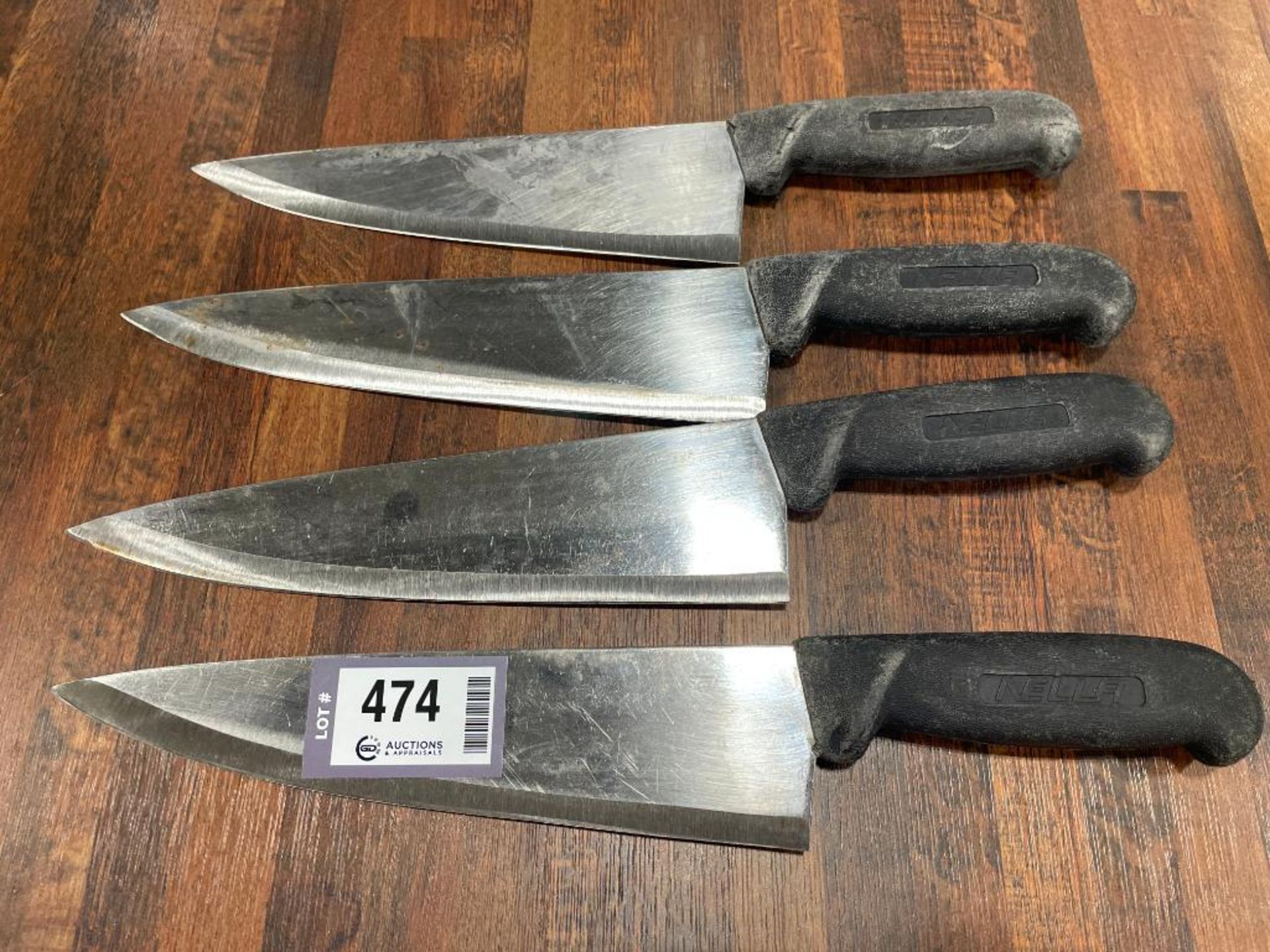 (4) USED SHARPENED KNIVES