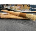 (4) 1" WOOD HANDLE ROUND PASTRY BRUSH. JOHNSON ROSE 37010 - NEW