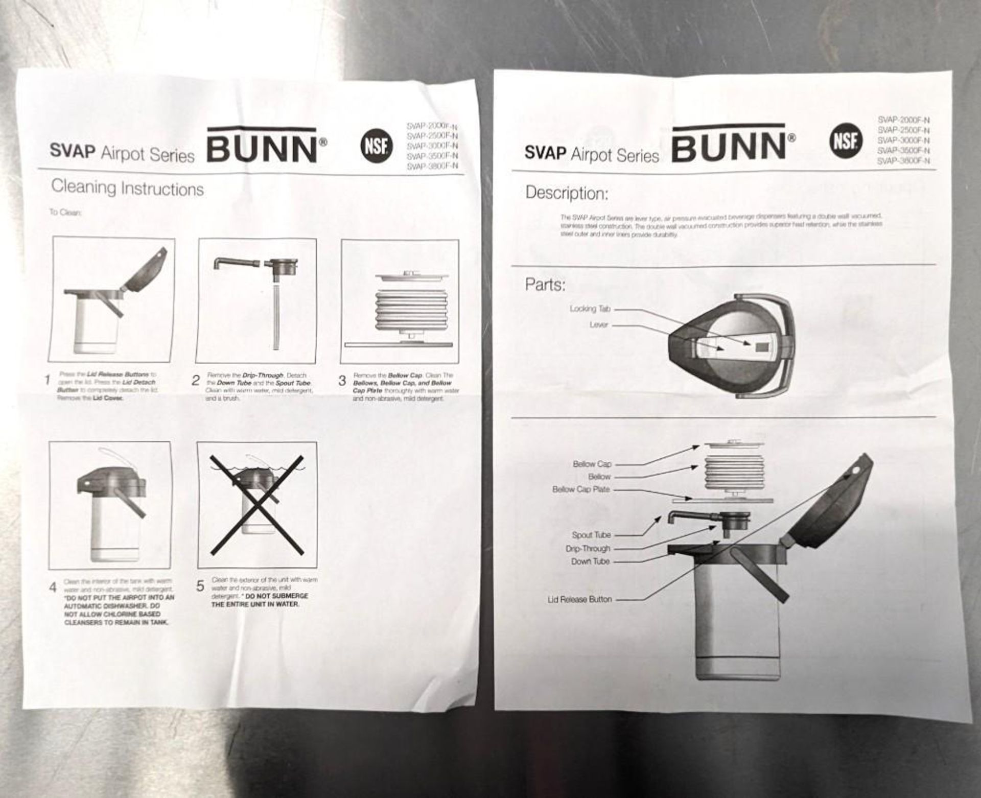 NEW BUNN 3-LITER LEVER ACTION AIRPOT - Image 7 of 8