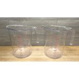 4QT/ 3800ML CLEAR POLYCARBONATE MEASURING CUP, OMCAN 80574 - LOT OF 2 - NEW