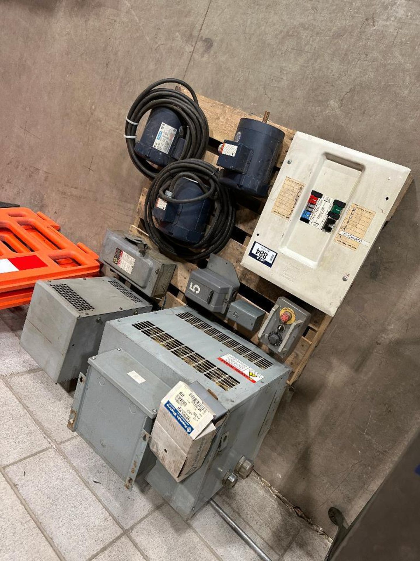 Pallet of Asst. Transformers, Electric Motors, Switches, Electrical Panel, etc. - Image 4 of 13