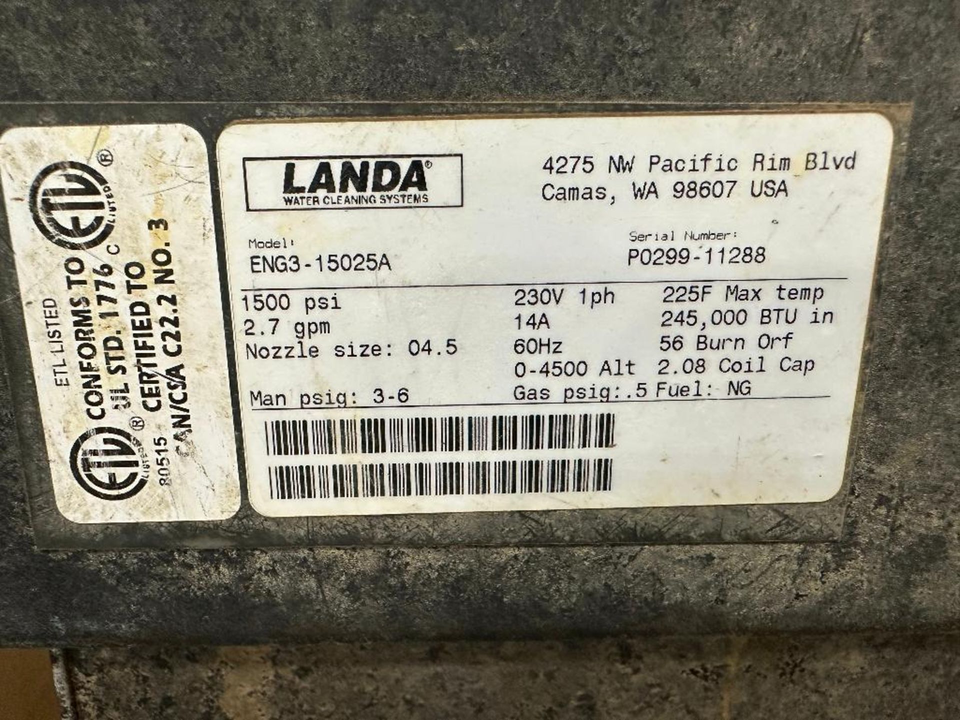 Landa HOT3-30035D Mobile Pressure Washer - Image 11 of 11