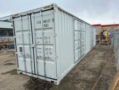 2023 Single Use 40' High Cube Shipping Container with (2) Side Doors