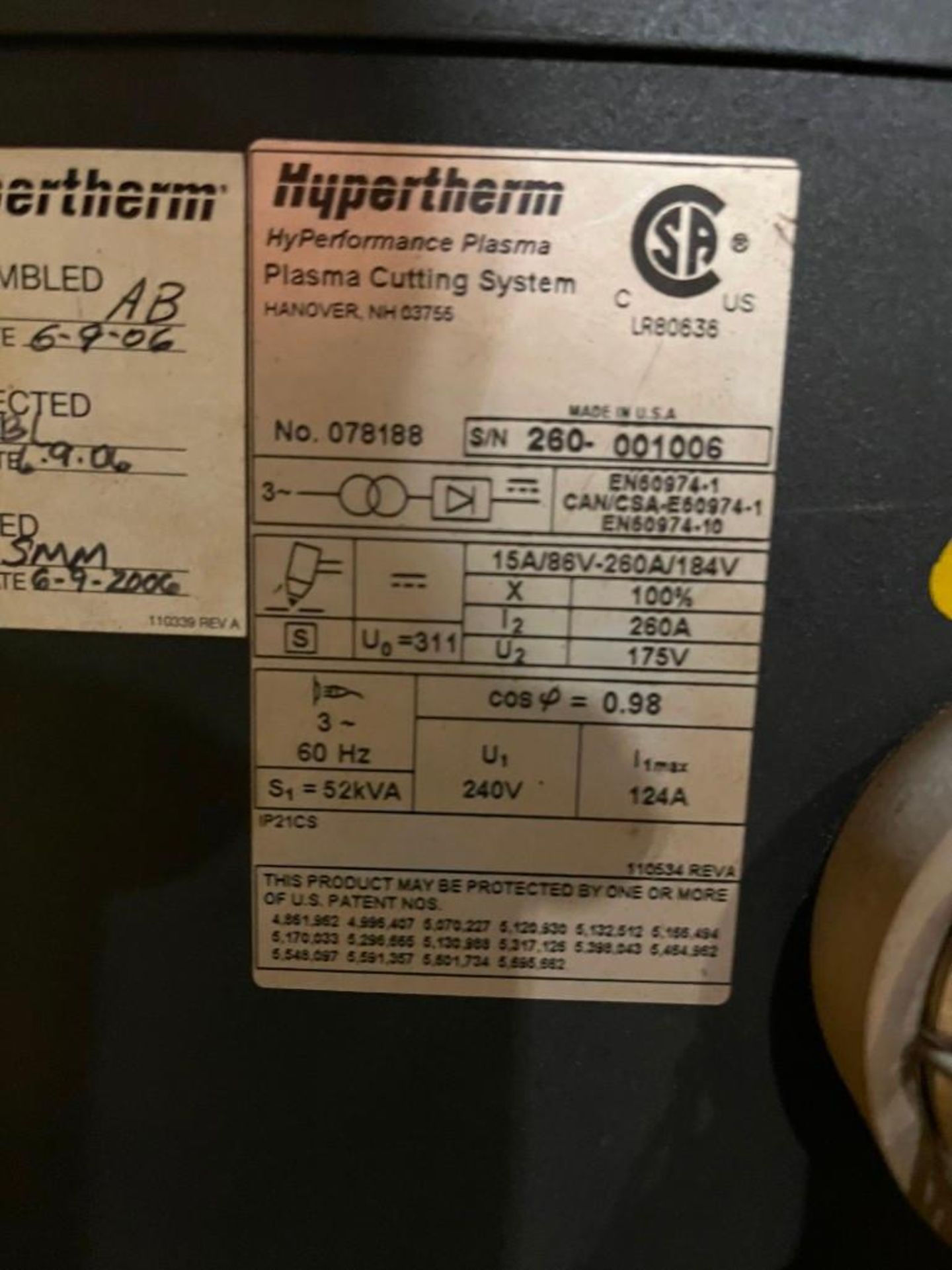 2006 Koike MGM2500 Plasma Table. SN 41899. - Image 7 of 9