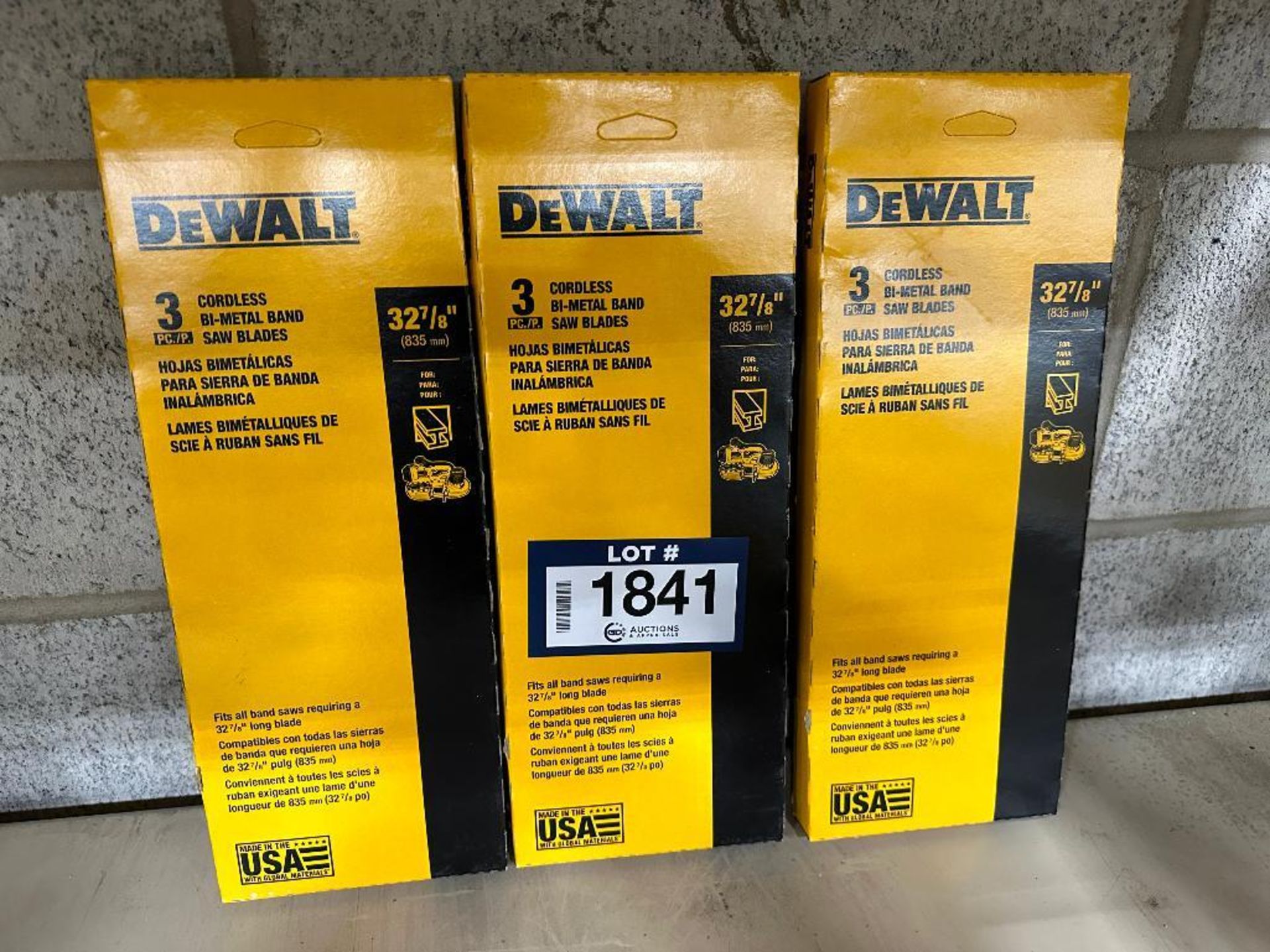 Lot of (3) 37-7/8" Dewalt Replacement Bandsaw Blades