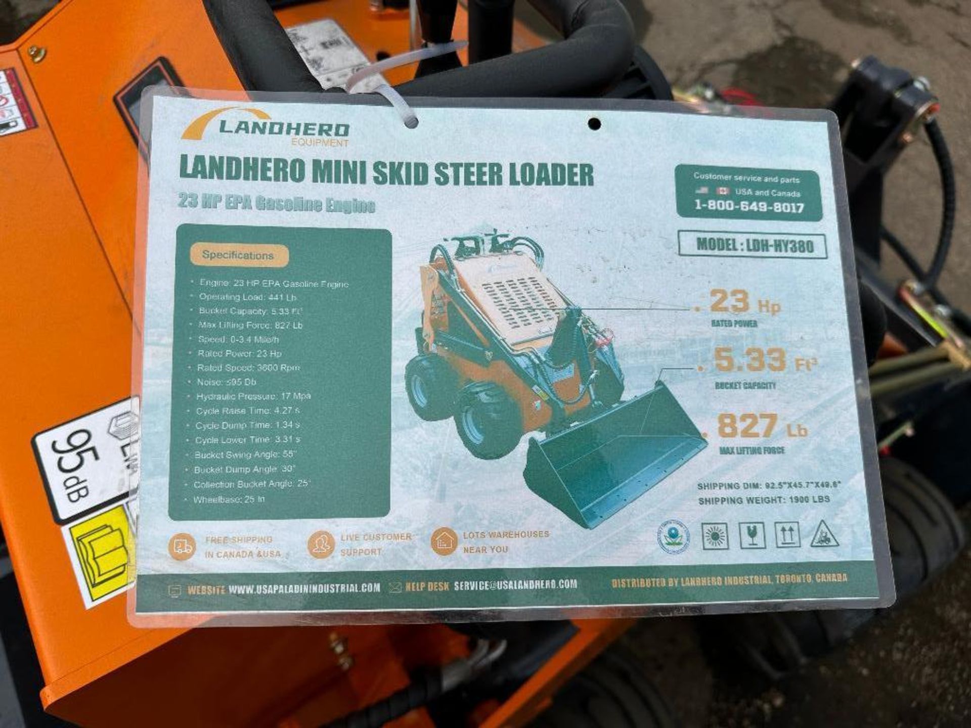 2023 Landhero LDH-BC380 Mini Skid Steer Loader - Image 9 of 9
