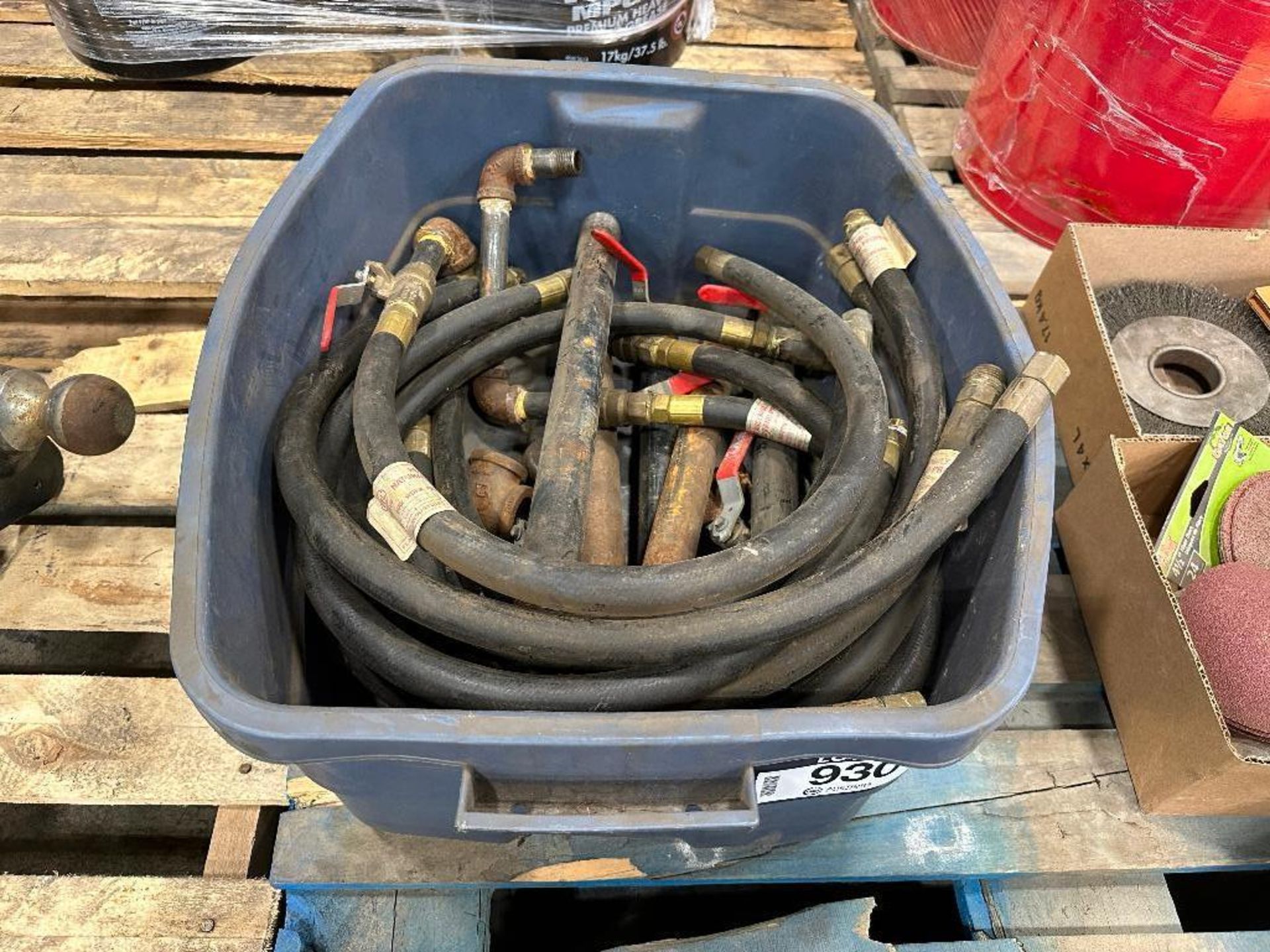 Lot of Asst. Hoses, Pipes, Valves, etc.