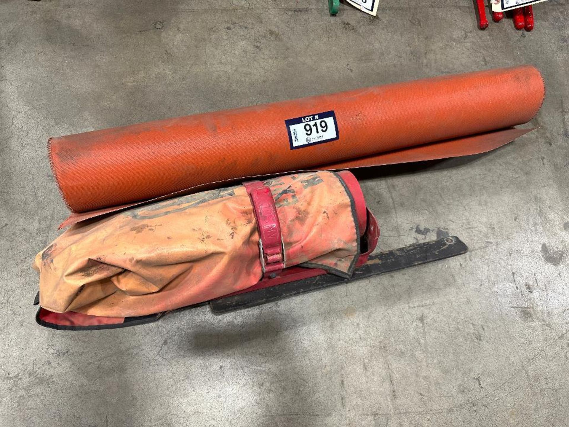 Lot of Fire Blanket Roll and Fire Extinguisher w/ Mount - Image 3 of 4