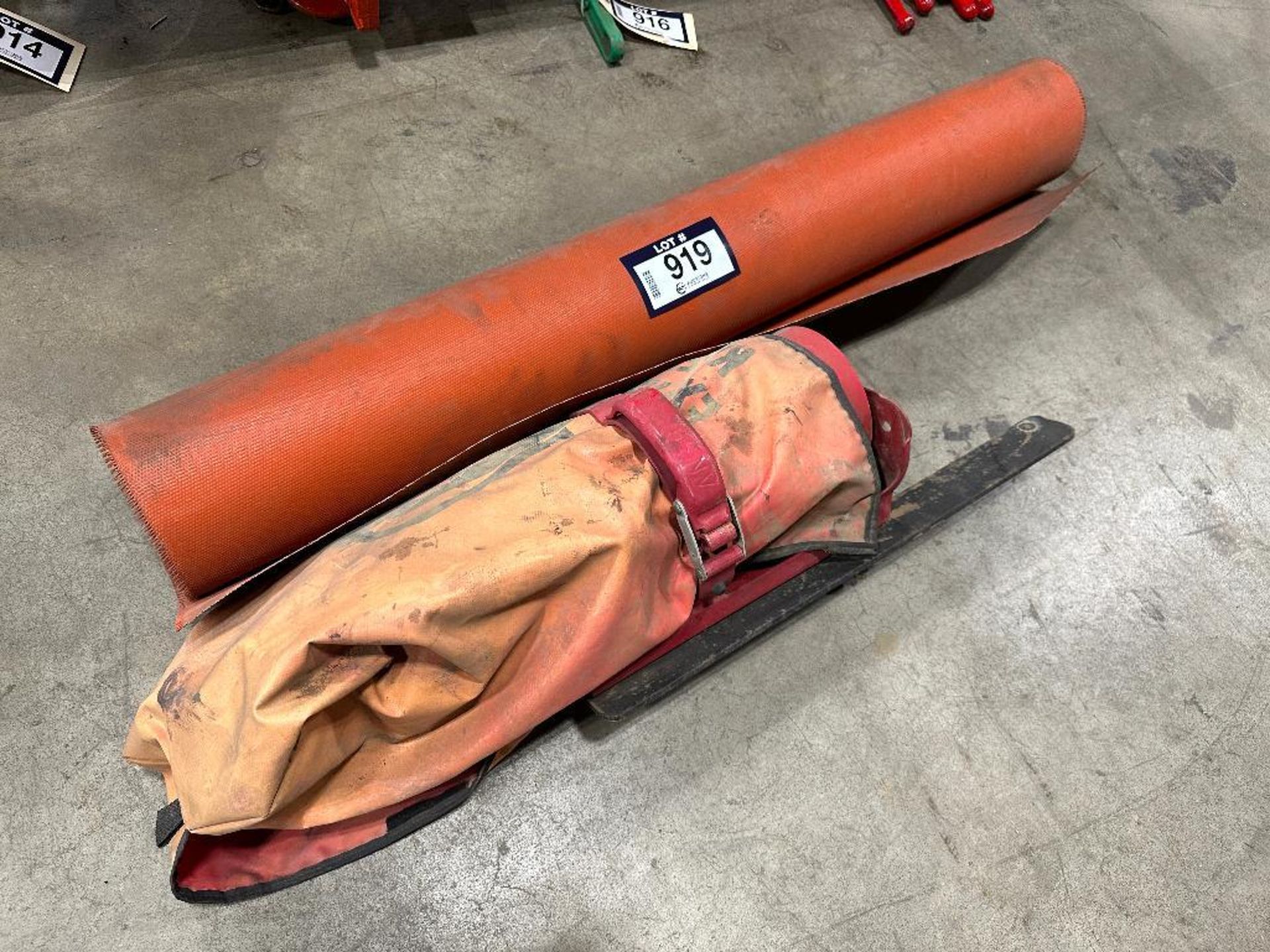 Lot of Fire Blanket Roll and Fire Extinguisher w/ Mount - Image 2 of 4