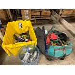 Lot of Tote, Power Cords, Staplers, Hammers, etc.