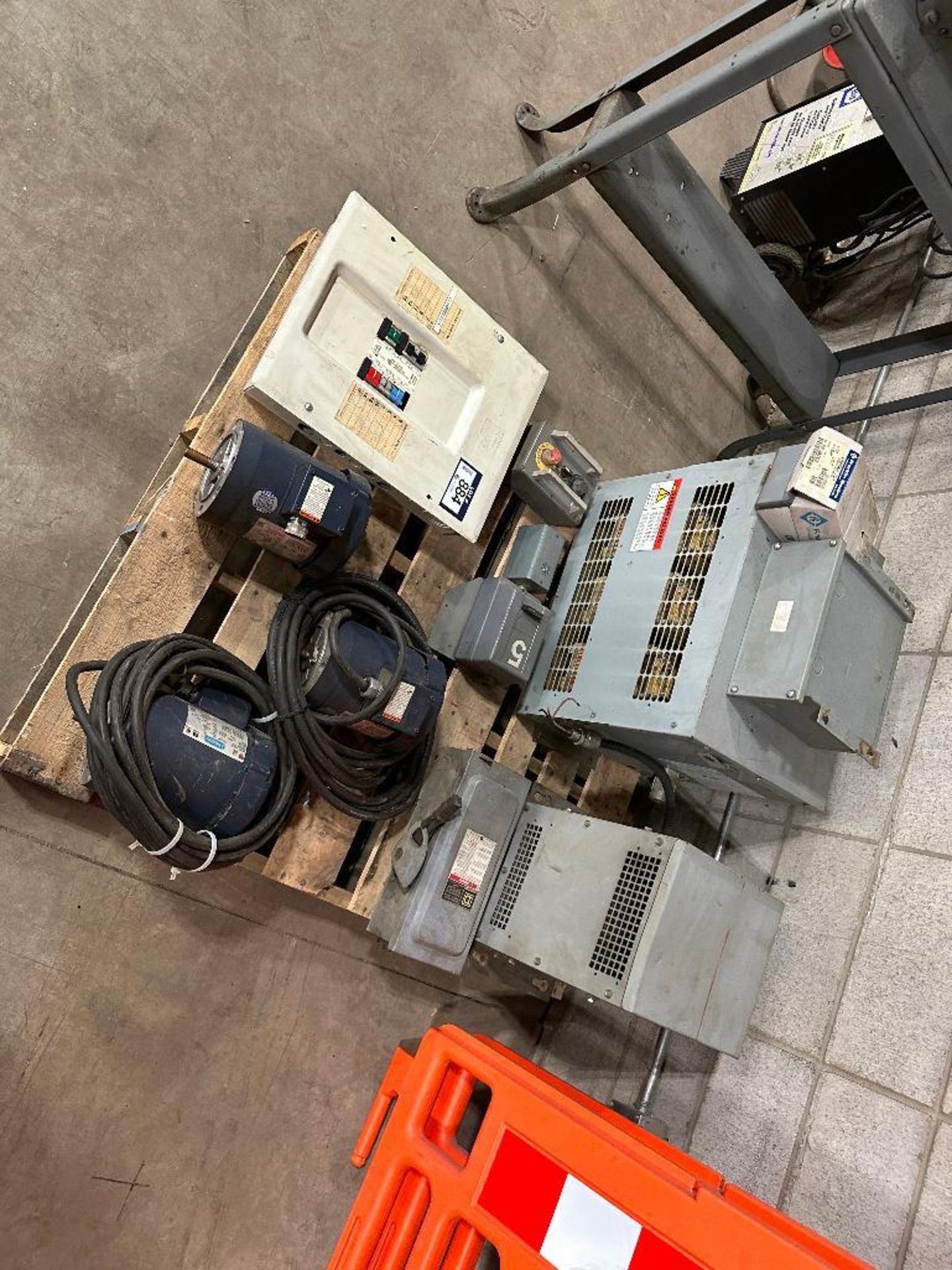 Pallet of Asst. Transformers, Electric Motors, Switches, Electrical Panel, etc. - Image 2 of 13