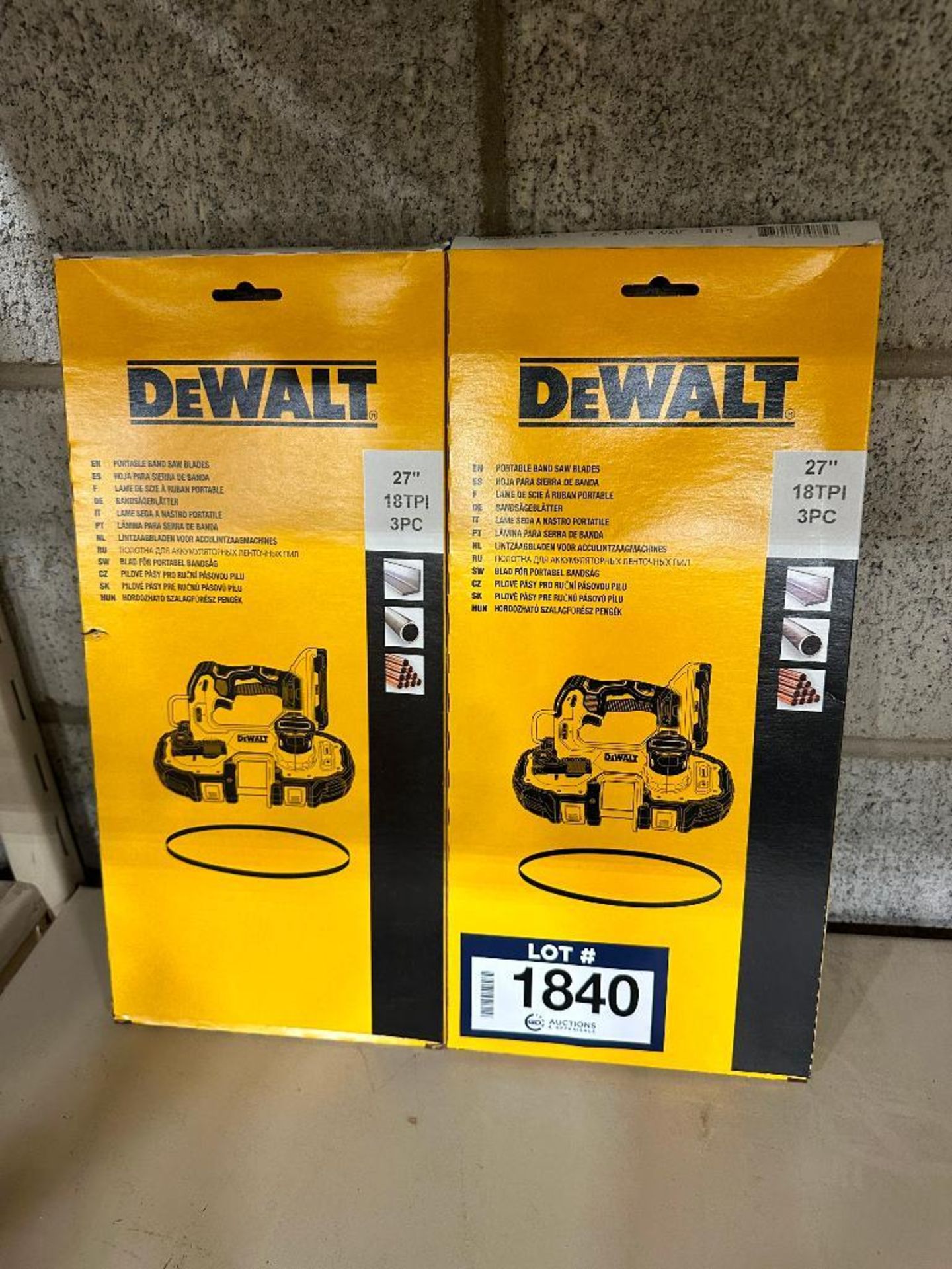 Lot of (2) 27" Dewalt Replacement Bandsaw Blades