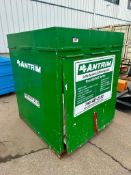 60" x 60" x 70" Flip-up Front Load Waste Bin