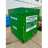 60" x 60" x 70" Flip-up Front Load Waste Bin