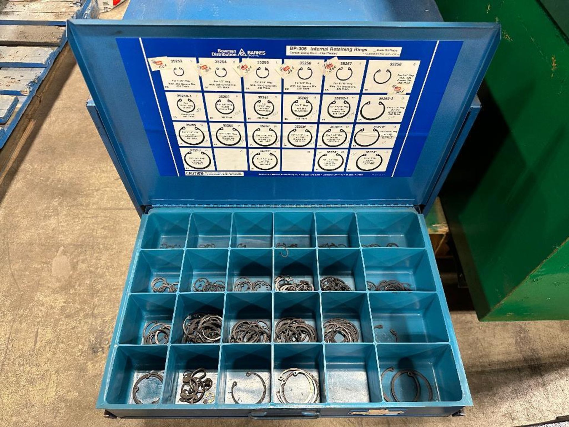 4-Drawer Parts Bin w/ Asst. Screws and Retaining Rings - Image 5 of 6
