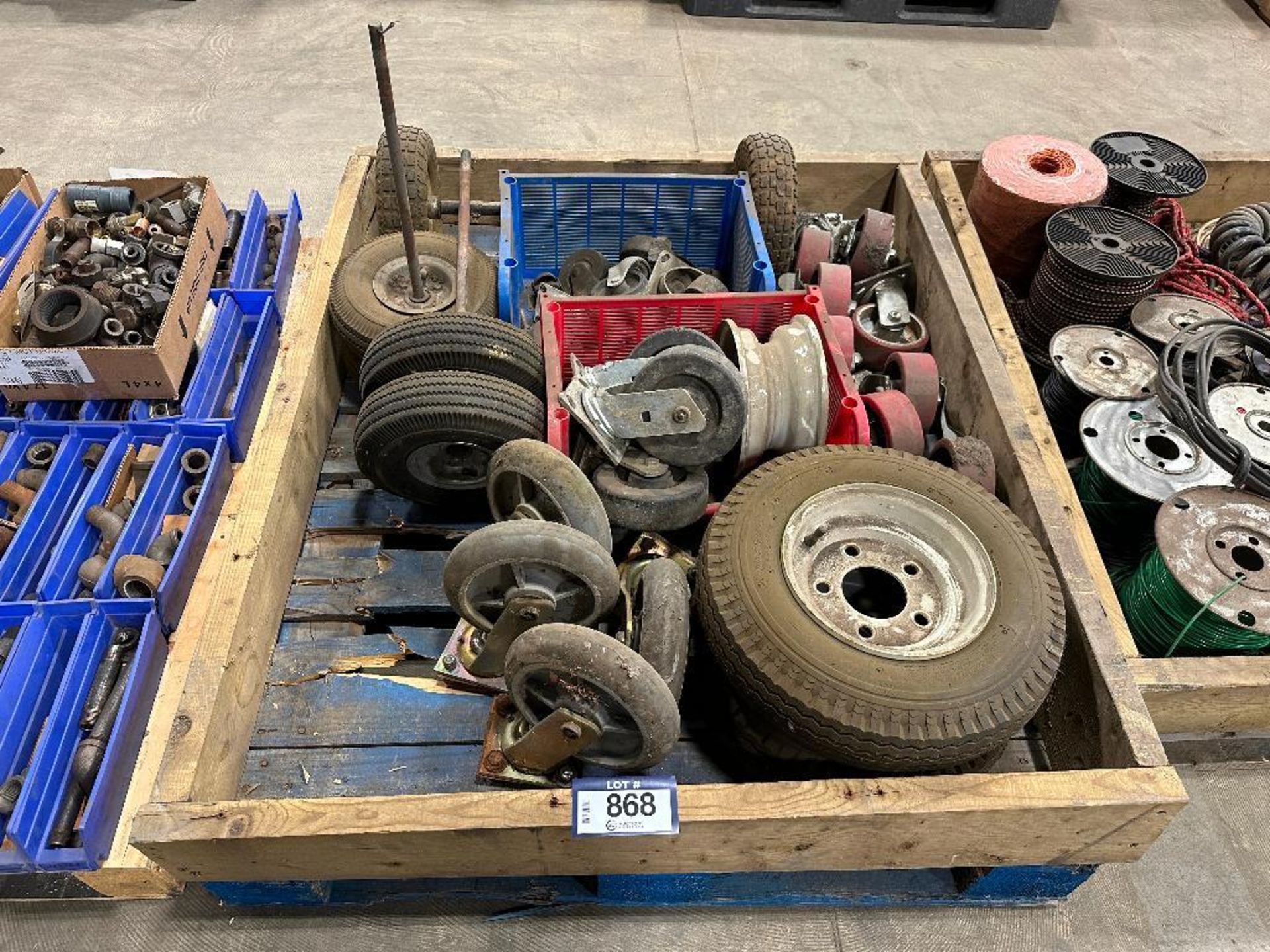 Pallet of Asst. Wheels, Casters, etc.