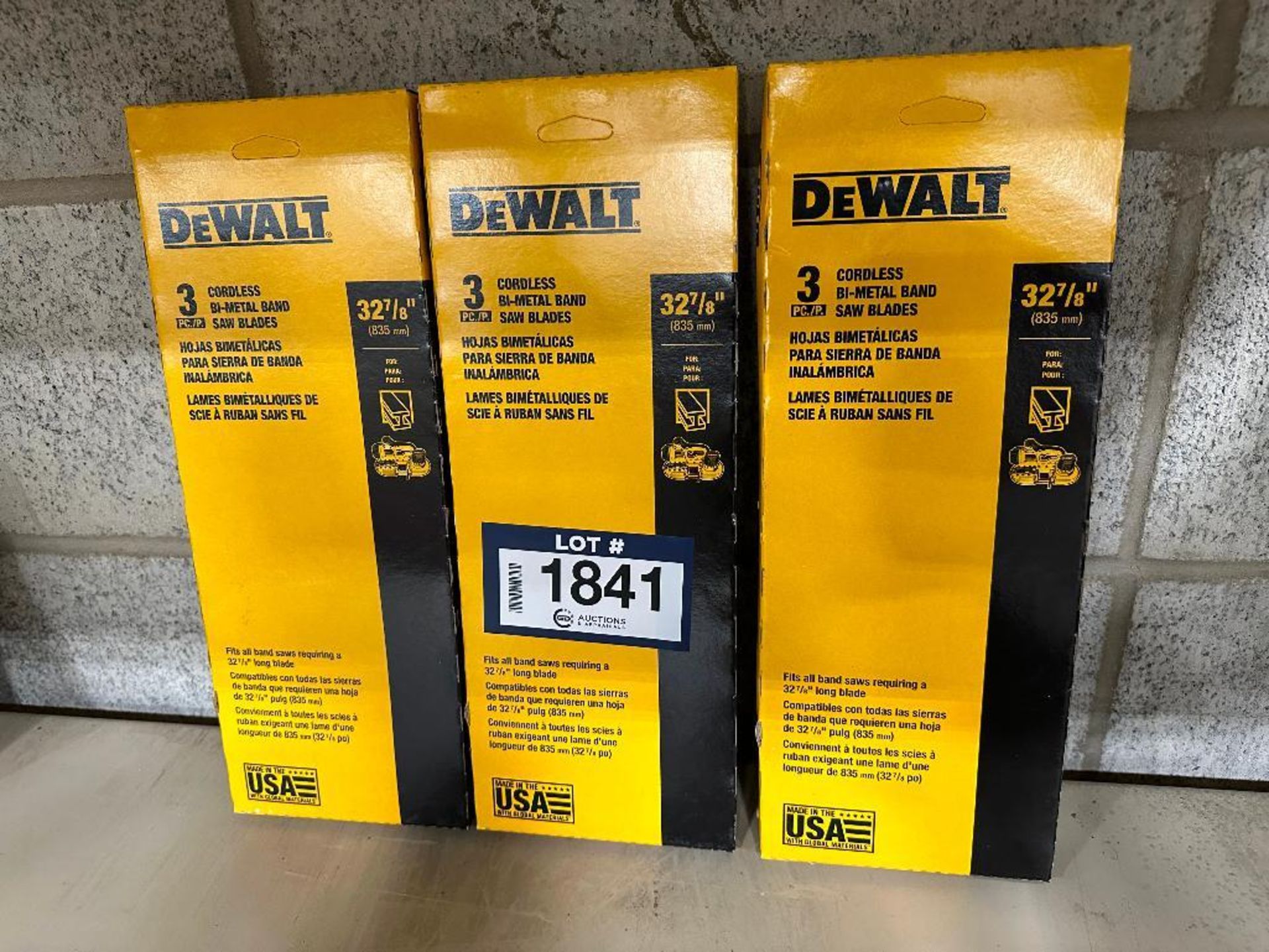 Lot of (3) 37-7/8" Dewalt Replacement Bandsaw Blades - Image 2 of 2