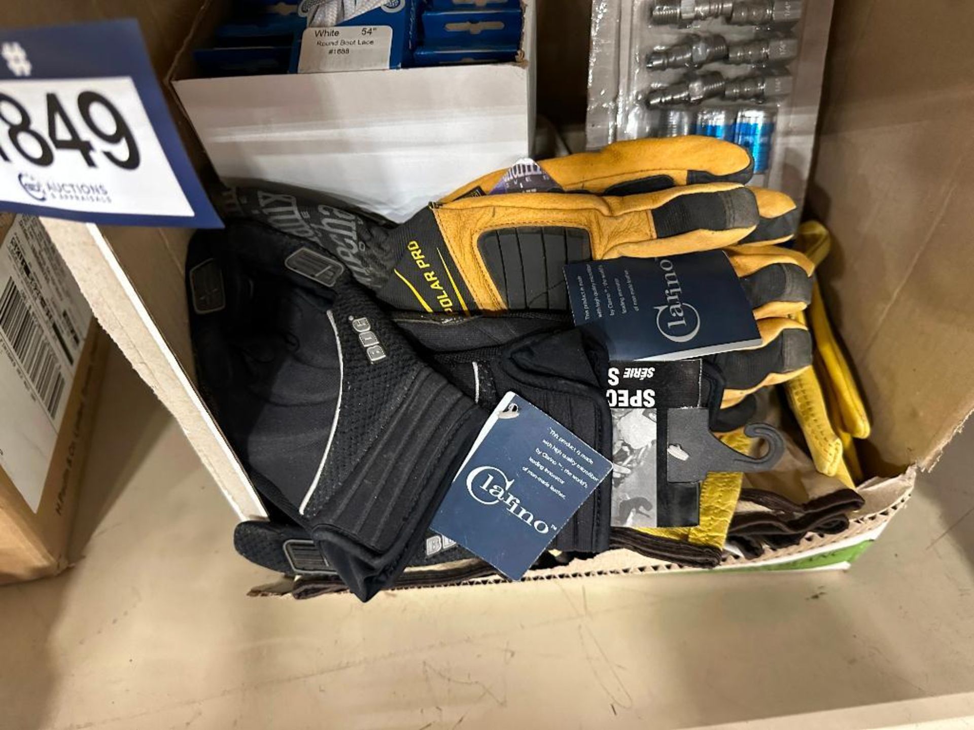 Lot of asst. Work Gloves, Air Hose Couplers, Laces, etc. - Image 4 of 5