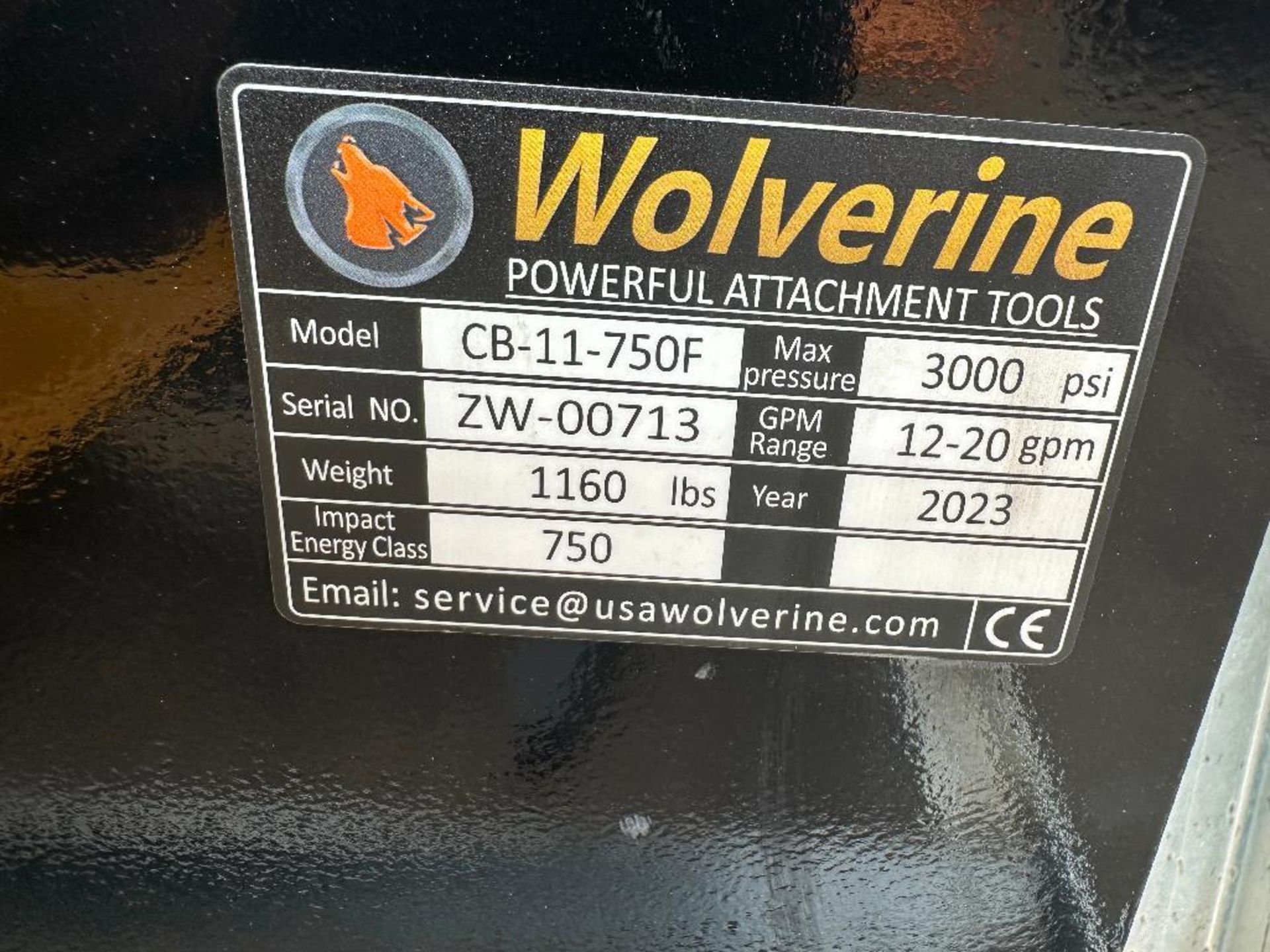 New 2023 Wolverine CB-11-750F Concrete Breaker Skid Steer Attachment - Image 5 of 5