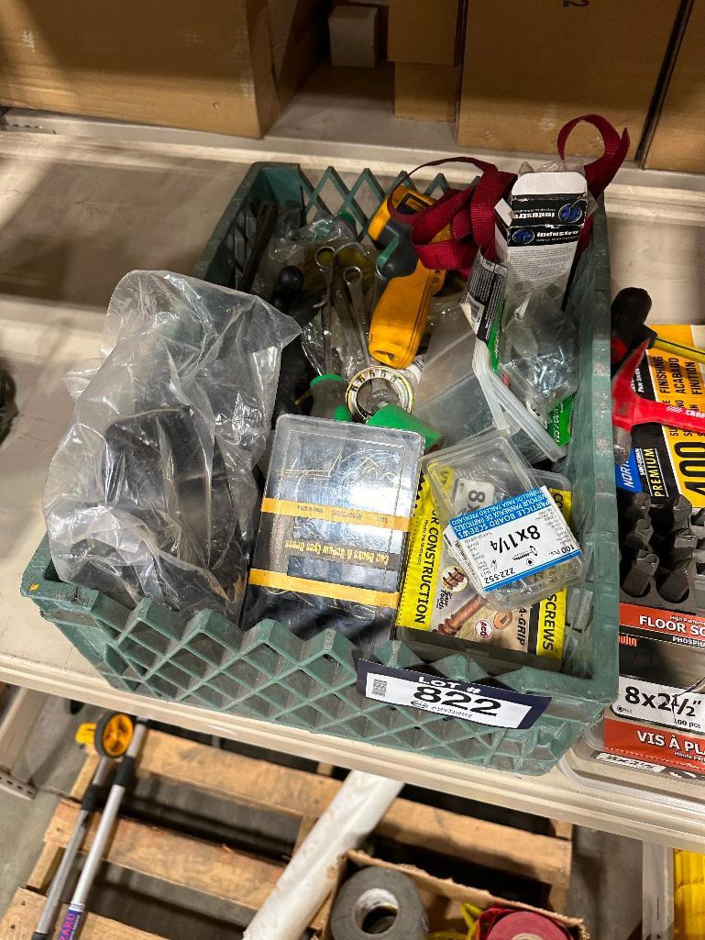 Lot of Asst. Fasteners, Hammers, Wrenches, Stamps, Sand Paper, etc. - Image 3 of 3