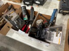 Lot of (2) Boxes of Asst. Soldering Irons, Pipe Cutters, Solder, etc.