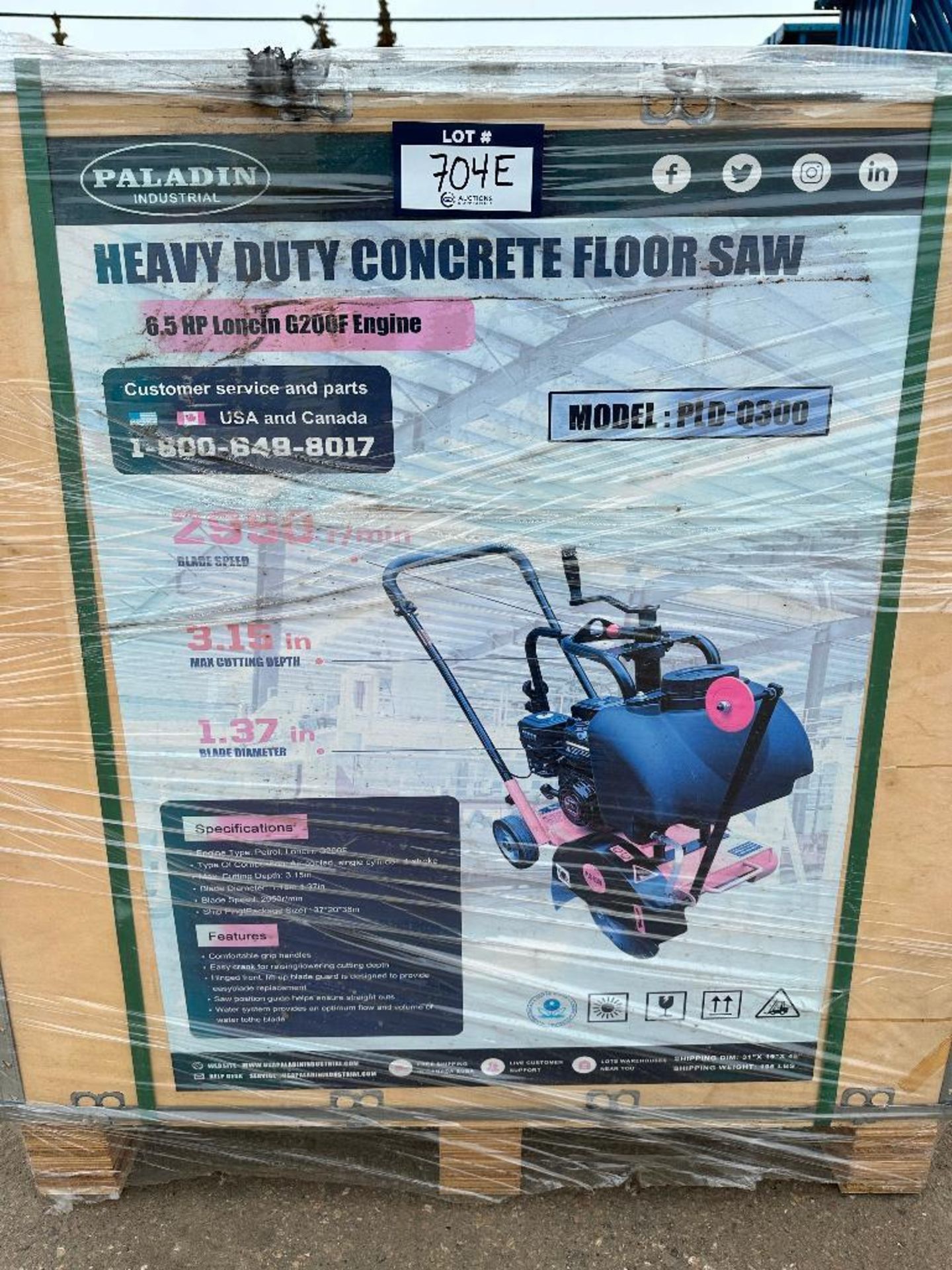 New 2023 Paladin PLD-Q300 HD Concrete Floor Saw - Image 3 of 3