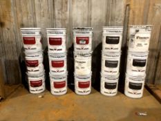 Lot of Approx. (12) Pails of Asst. Cloverdale Paint Products Incl. Rustex 710, Speed Enamel 76, Shop