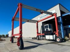 Shuttlelift ISL 15 Rubber Tired Mobile Gantry Crane, ​​​​​​​518 Hours Showing, 30,000 lb max cap.