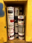 Lot of Approx. (19) Pails of Asst. Cloverdale Paint Products Incl. Rustex 710 & Speed Enamel 76