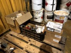 Lot of Asst. Paint Supplies Incl. Brushes, Rollers & Spray Socks