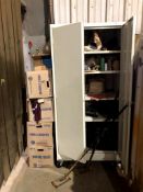 Uline Storage Cabinet with Asst. Paint Supplies Incl. Paint Can, Rollers, Rags