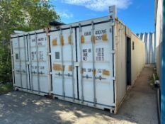 Converted Seacan Workshop w/ (2) 40' Seacans, Man Doors, Electric Heat, Lighting, etc.