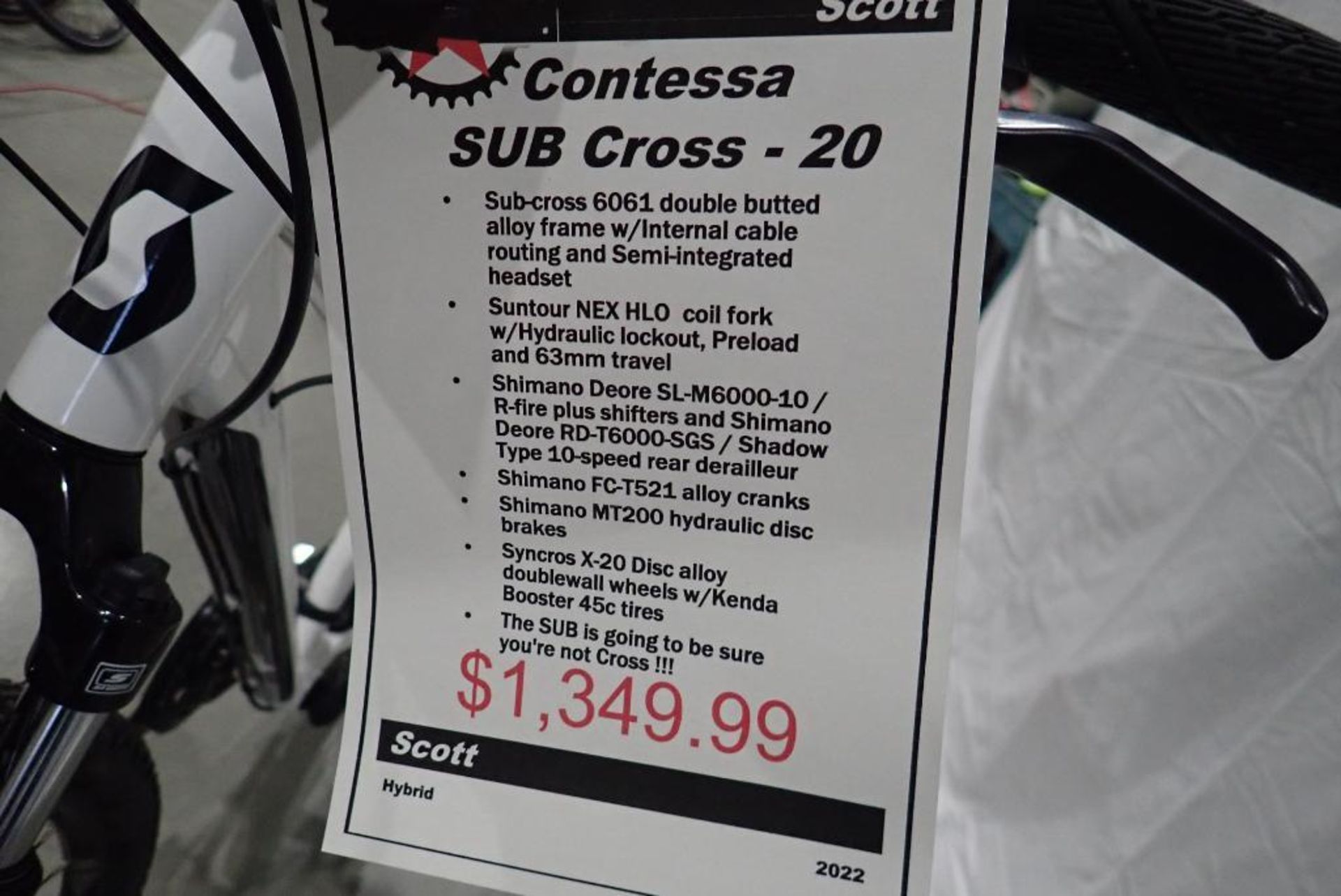 Scott Contessa Sub Cross 20 Ladies Large Hybrid Bike. - Image 6 of 6