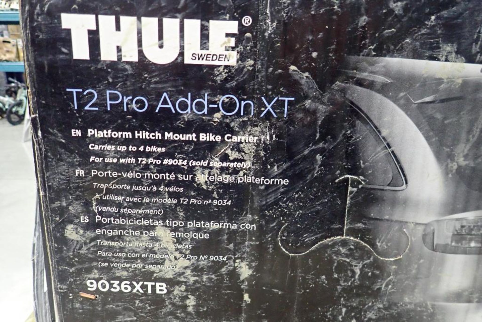 Thule T2 Pro Add-On XT Platform Hitch Mount 4-Bike Bike Carrier. - Image 3 of 4