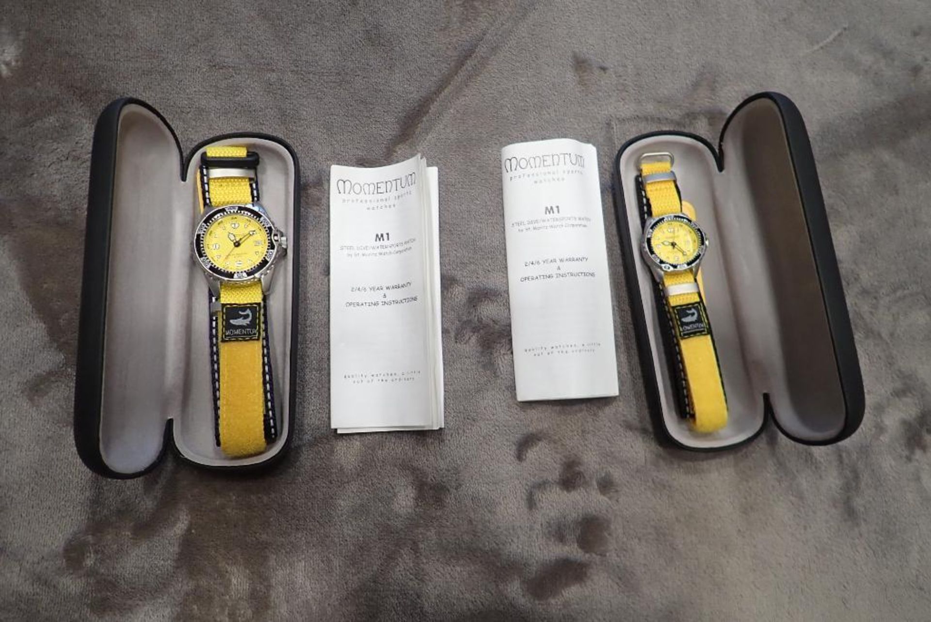 Lot of Momentum His and Hers Dive Watches- NEEDS BATTERIES.