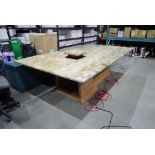 Marble 5'x9' Table w/Communication Pop Ups.