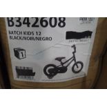 Batch Kids 12" Bike w/Training Wheels-Black-IN BOX.