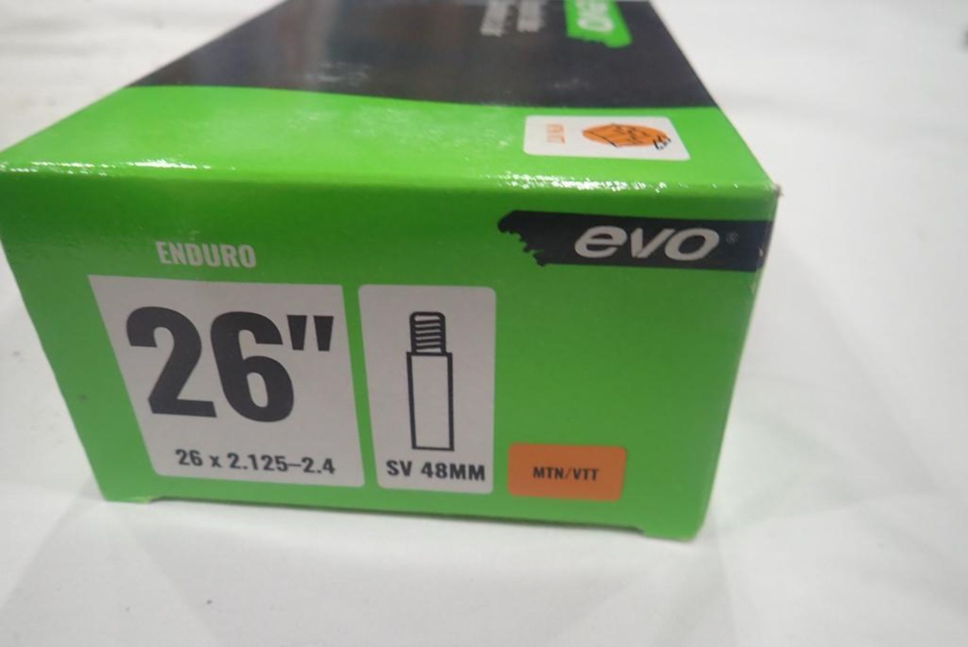 Lot of (4) Cases of Approx. (20) EVO Inner Tubes Enduro/DH 1.5mm 26in x 2.125-2.40in 35mm Valve. - Image 2 of 4