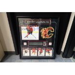 Flames Authentic Signed Johnny Gaudreau Framed Photo Collage.