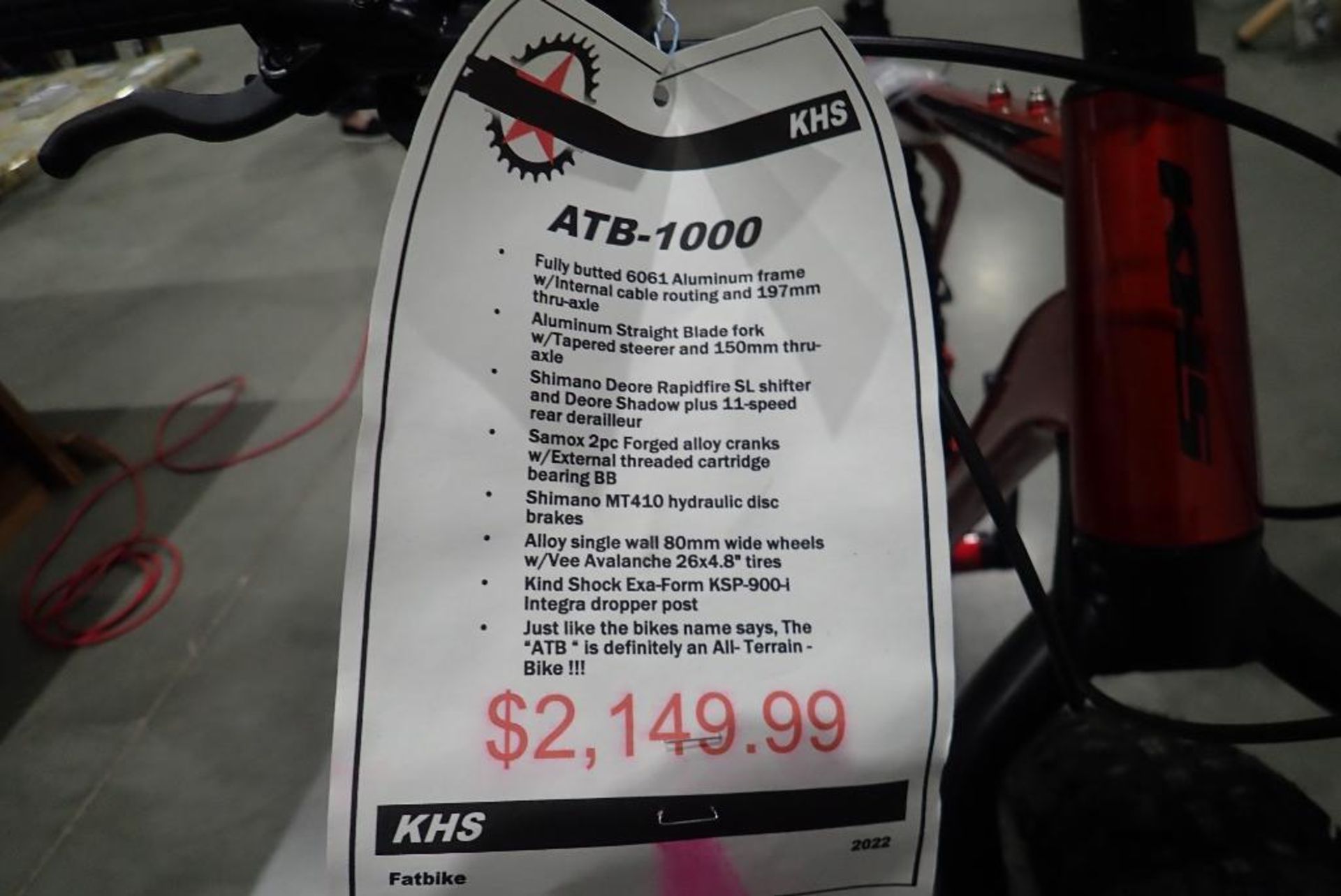 KHS ATB-1000 X-Large Fatbike Mountain Bike. - Image 6 of 6