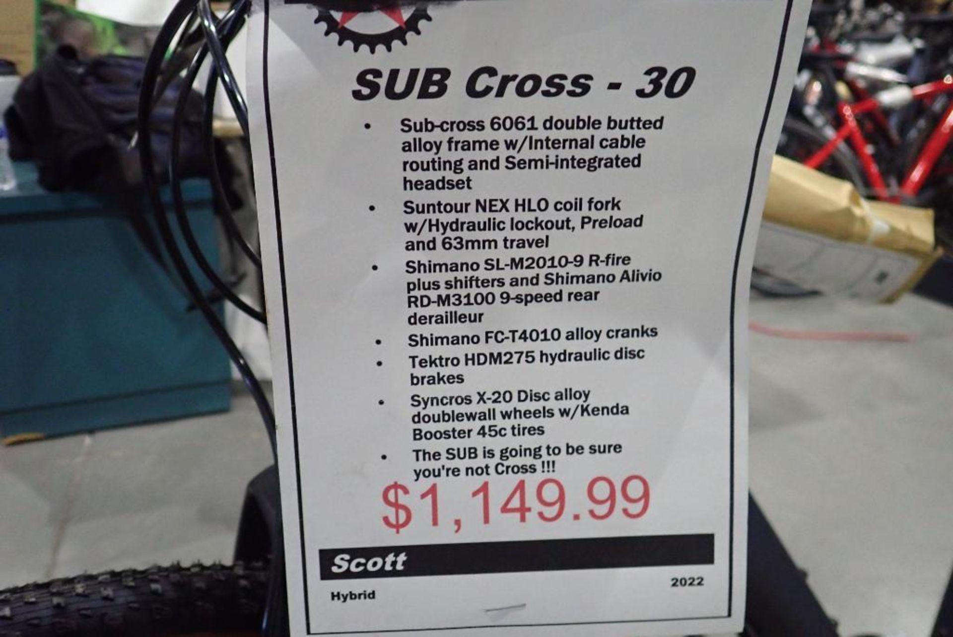 Scott Sub Cross 30 Men Medium Hybrid Bike. - Image 7 of 7