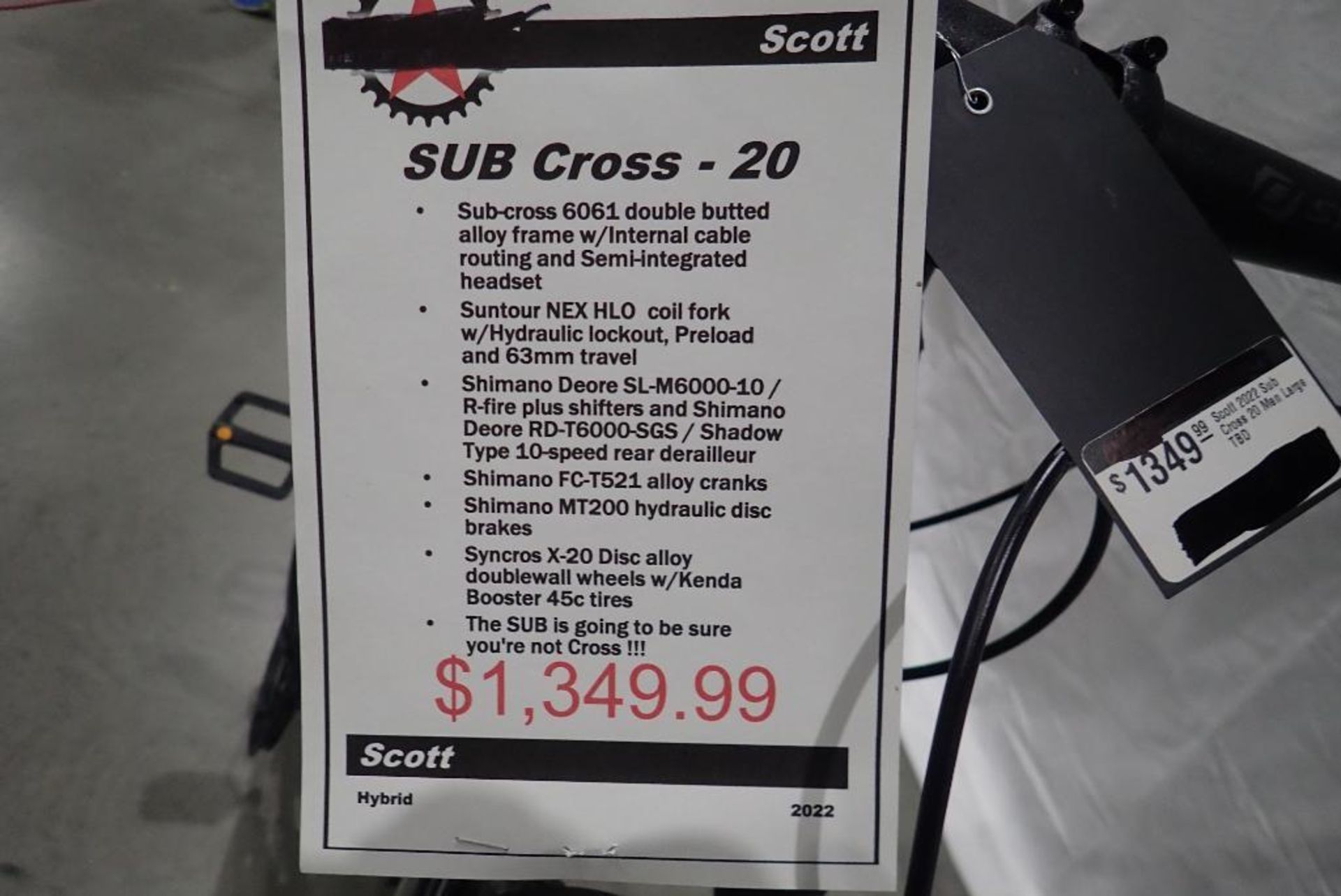 Scott Sub Cross 20 Men Medium Hybrid Bike. - Image 7 of 7