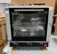 NEW EKFA 412S2 COMPACT CONVECTION OVEN, 4 HALF SIZE TRAYS, 208V/1 PHASE