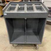 CAMBRO TC141B TRAY AND SILVERWARE CART