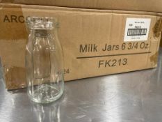 2 CASES OF 6-3/4OZ GLASS MILK JARS, ARCOROC FK213 - 24 PER CASE - NEW